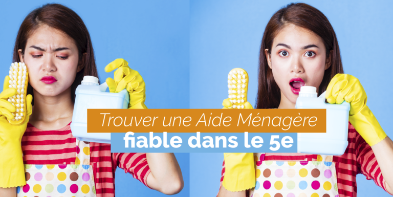 img-femme-tenant-des-produits-ménagers-avec expression faciale choquée qui reflechit